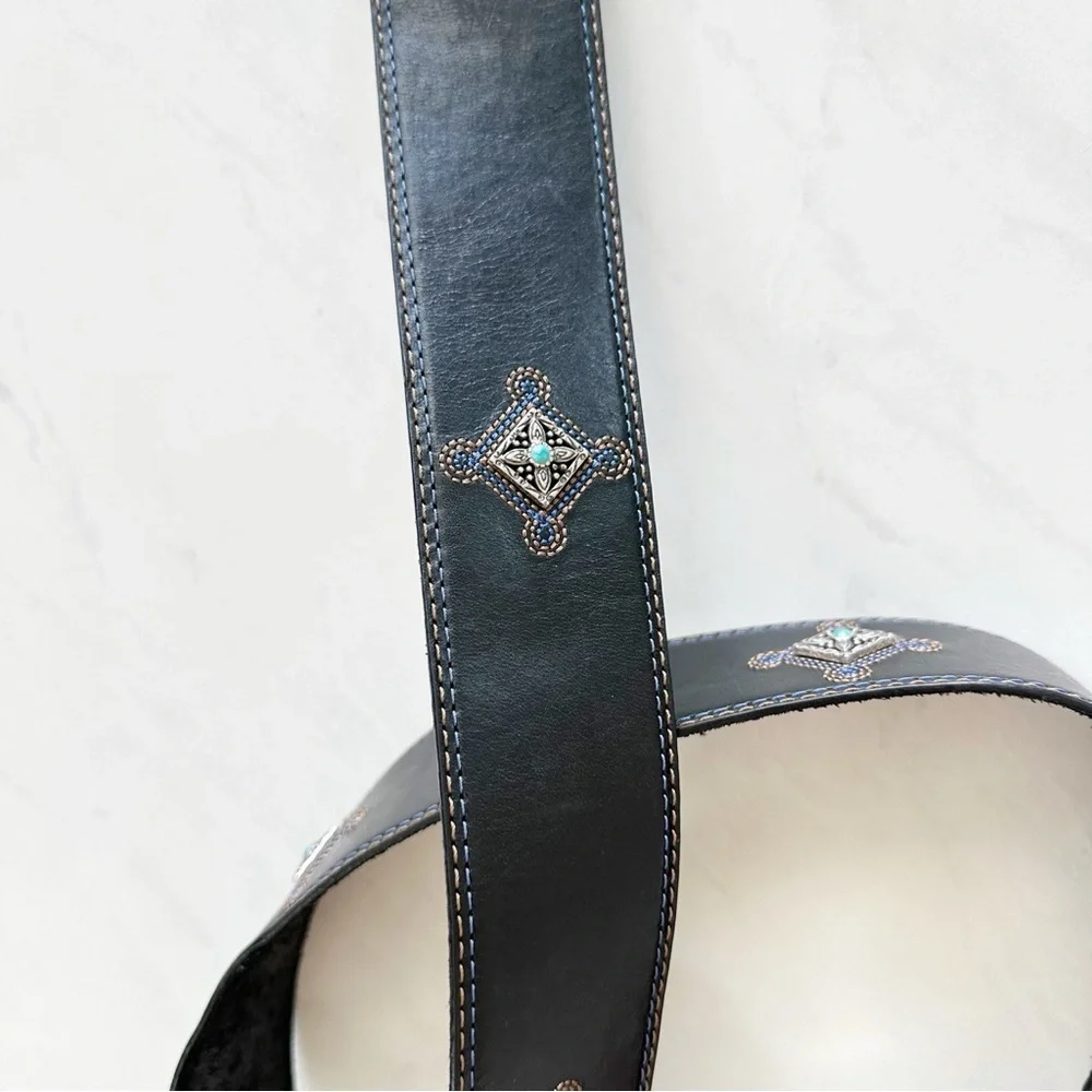 Brighton Belt with Turquoise Accents Sz XL